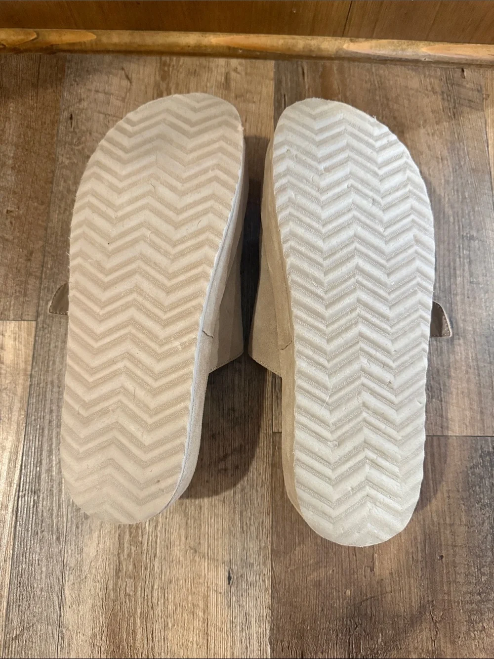 Steve Madden Taupe Suede Double-Buckle Slide Sandals